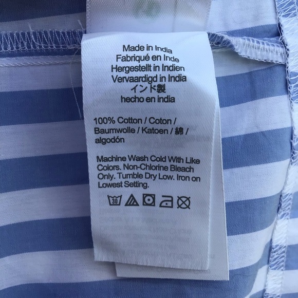 J Crew Cottage White Blue Seascape Stripe Belted Dress in Stripe Sz M NEW - Picture 11 of 12